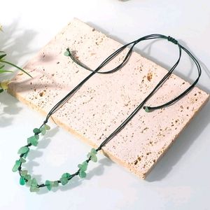 💚Green Aventurine Chip Drawstring Necklace💚